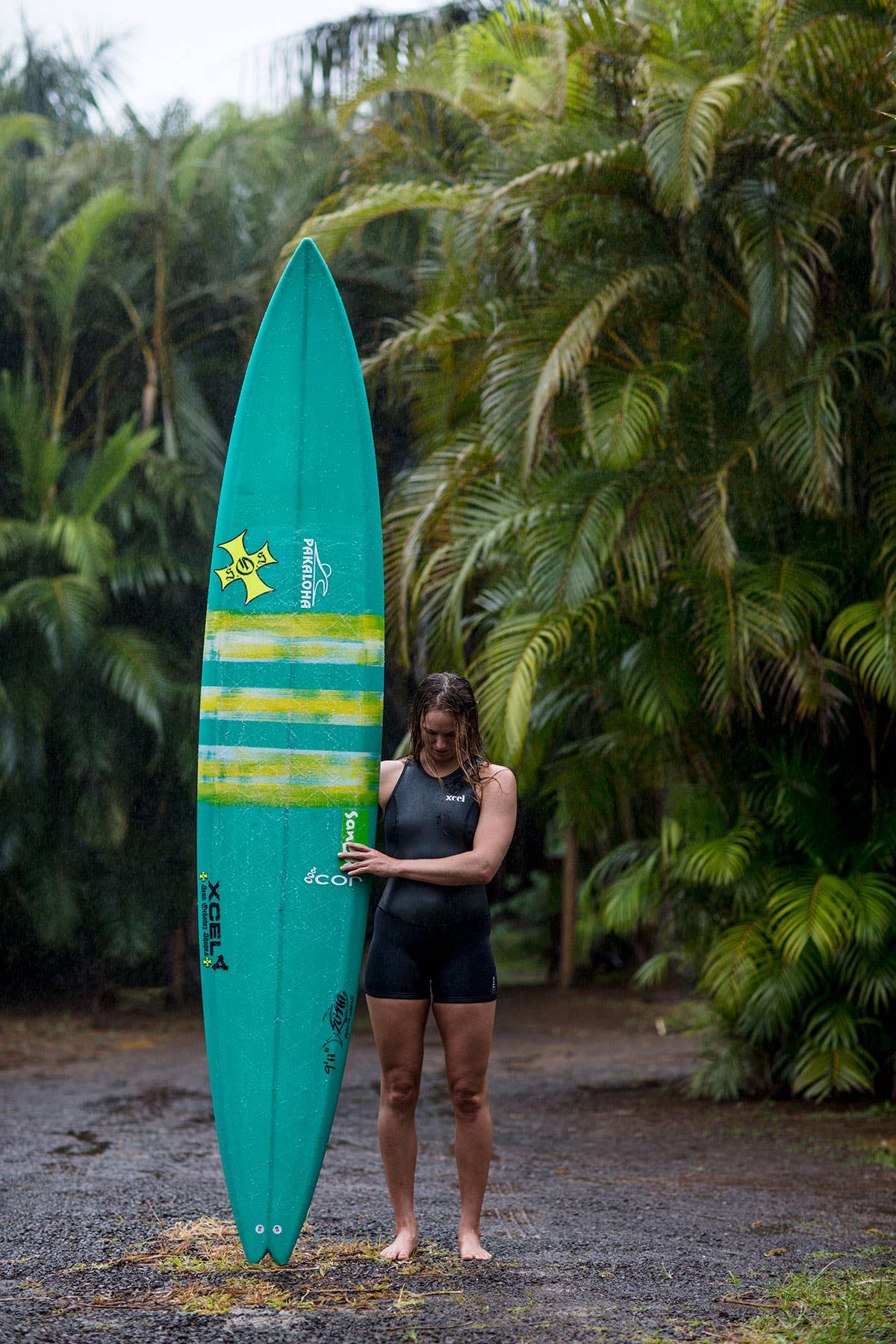 Paige Alms with her SOS gun.